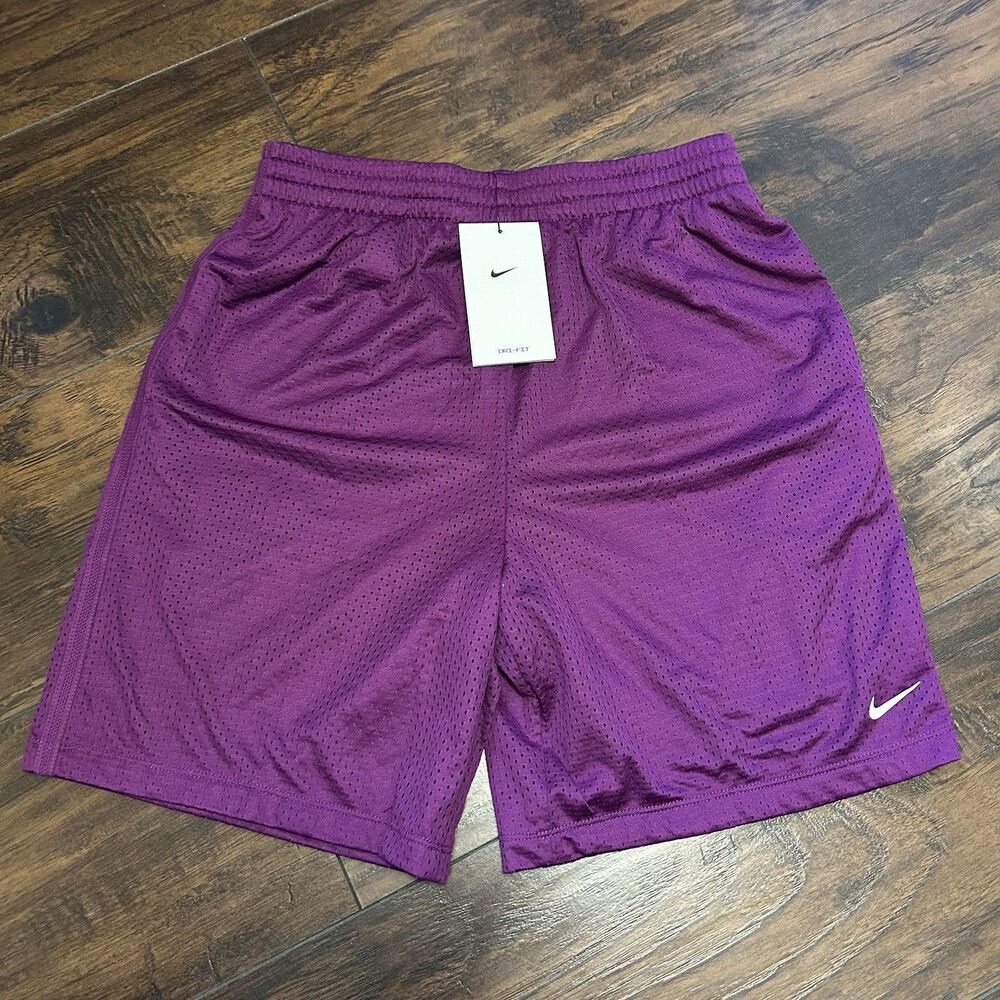 NWT Nike Kids Standard Fit Solid Logo Purple Shorts Mesh Sz XL FN8692-503